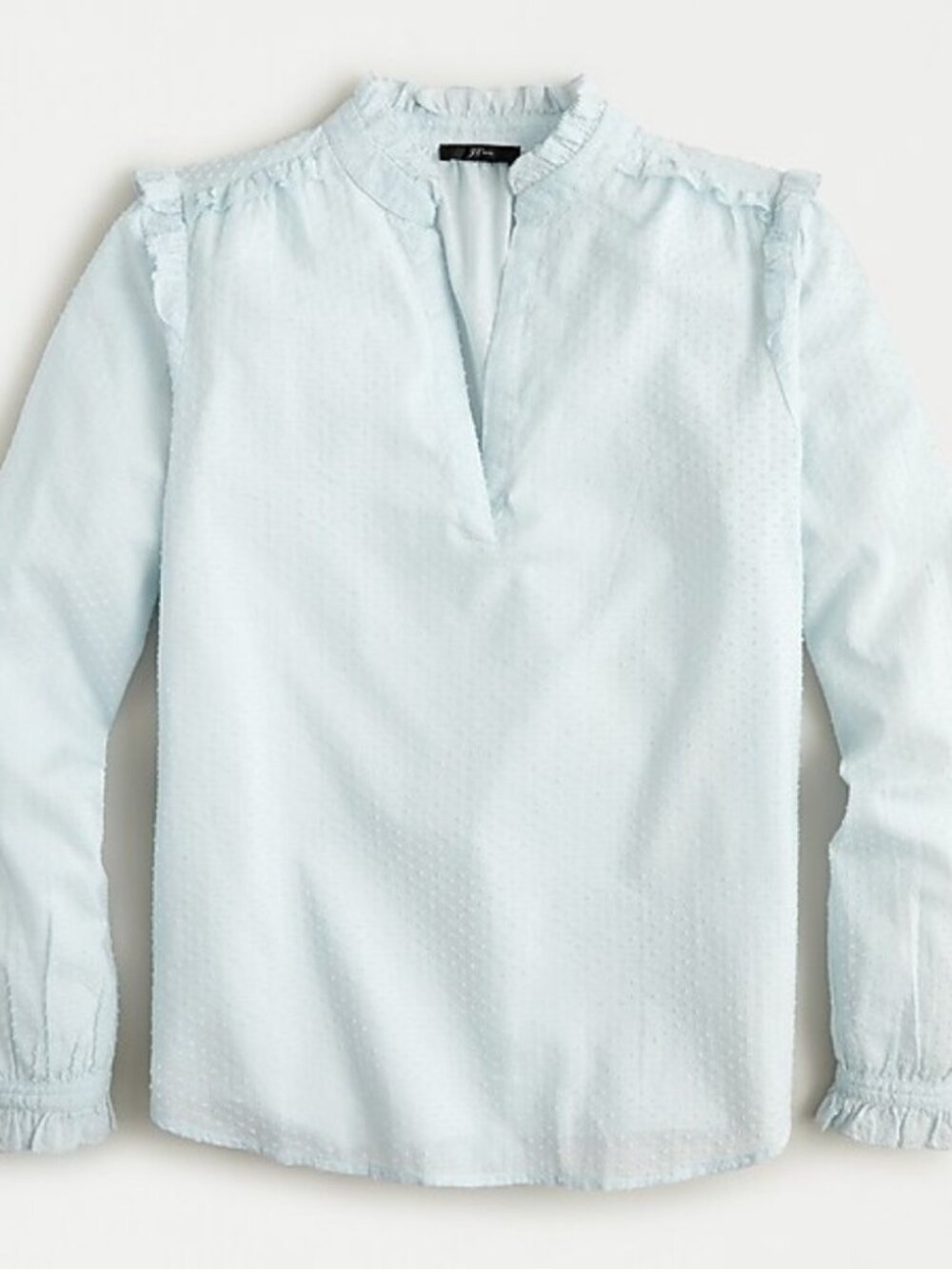 J. Crew Soft Blue Pointelle Lace Long Sleeve Blouse - NWT